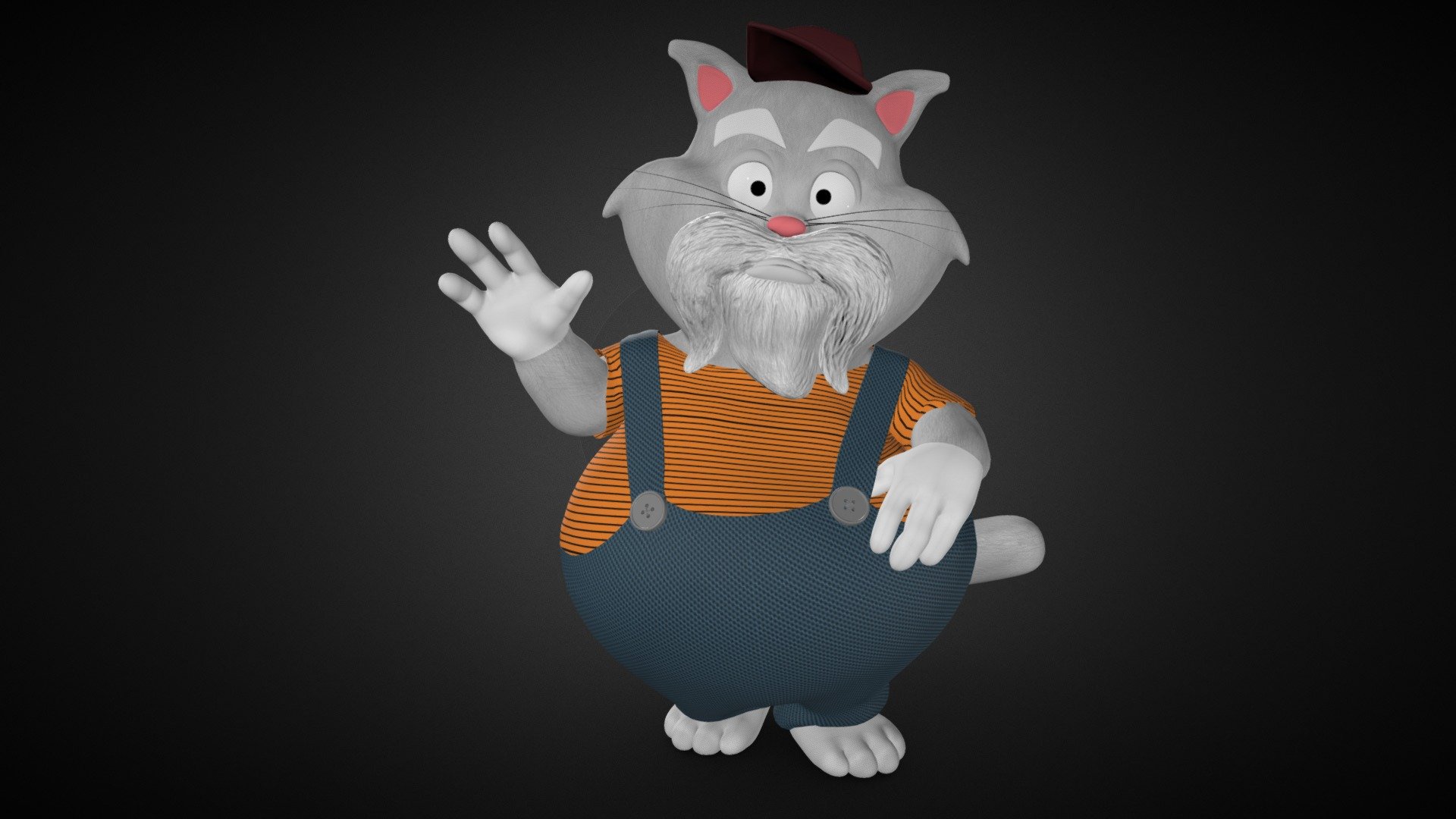 Conozcan al GATO OBRERO caracterización 3D tomada del arte de jamiesale-cartoonist.com - Gato Obrero - 3D model by WilliamVaVi (@wevvmitgriega) 3d model
