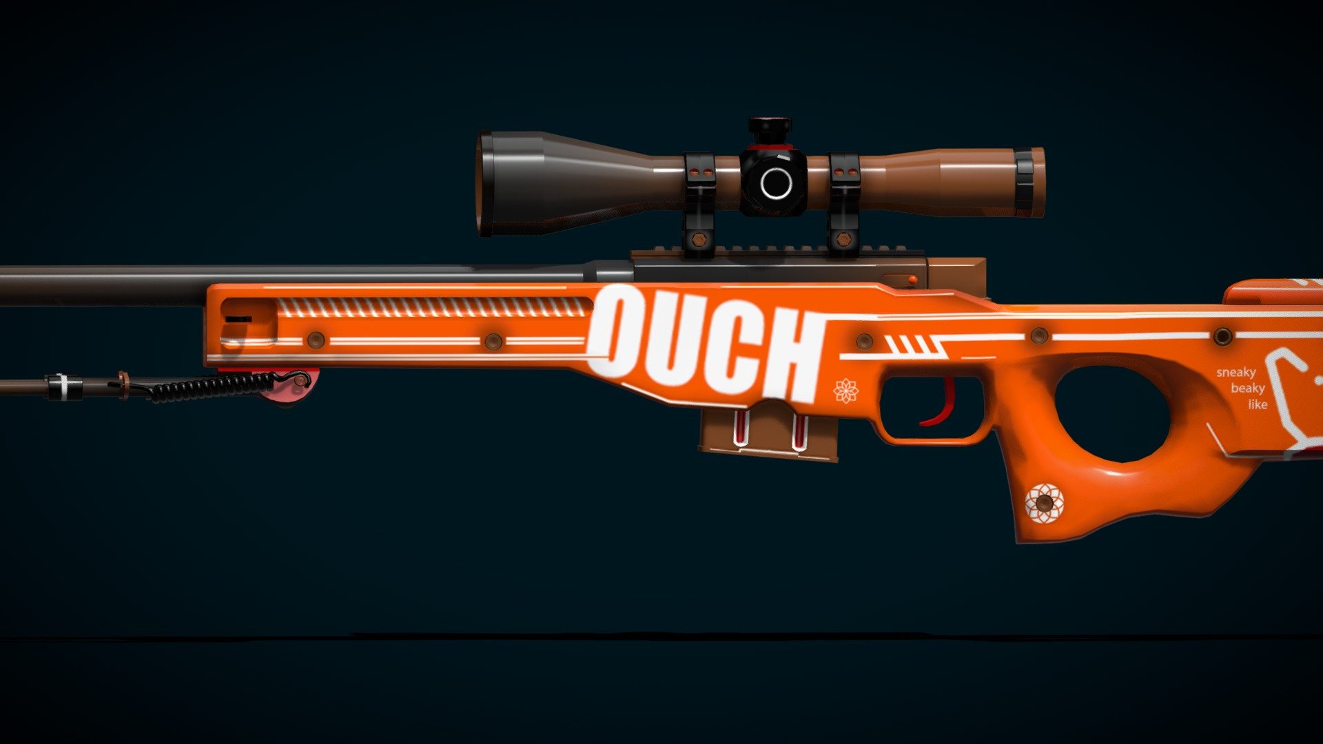 Sneaky Beky like&hellip; - AWP | Butterfly - 3D model by a1G1u 3d model