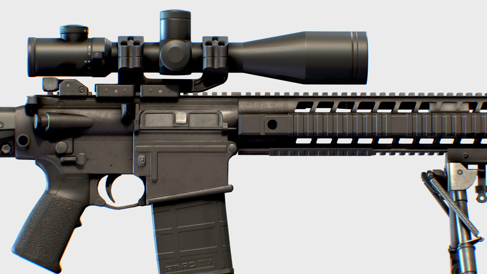 Sniper Rifle type - Sniper Rifle_S716 - 3D model by ICRCVR 3d model