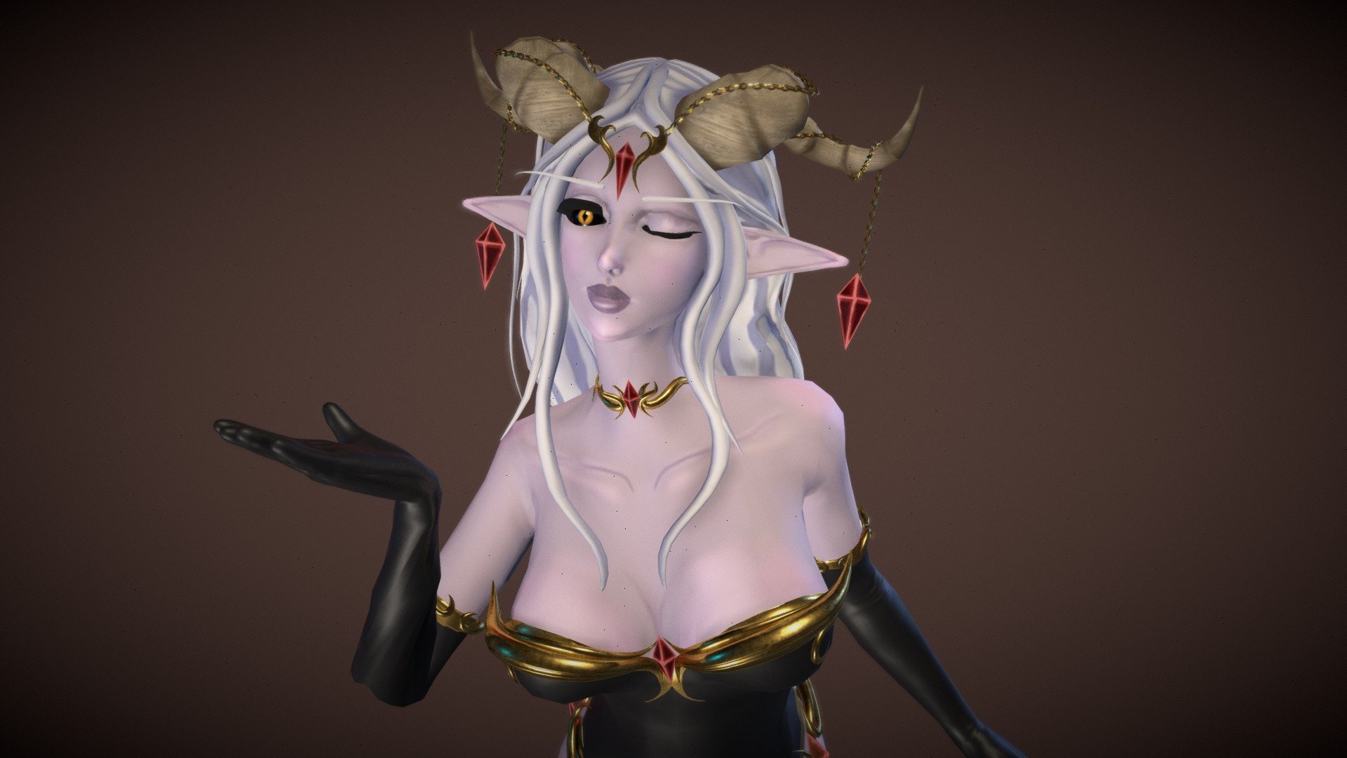 Software: ZBrush, Blender, Marmoset Toolbag 4, Adobe Substance Painter

Rendered version at: https://www.artstation.com/artwork/PedO1r - Demon Elf Lady - 3D model by paulinawarn 3d model