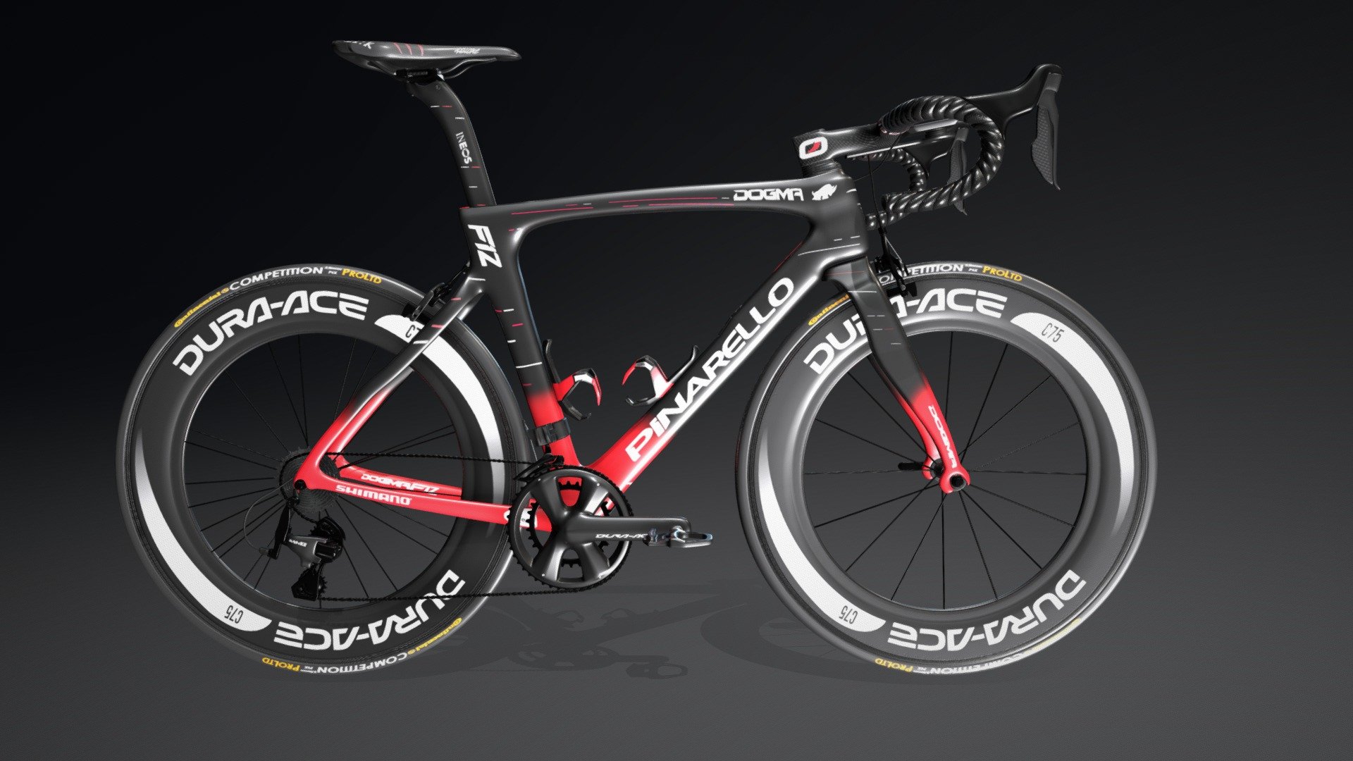Roadbike Pinarello Dogma F12  for Team-Ineos - Pinarello Dogma F12 - Buy Royalty Free 3D model by Dav1d- 3d model