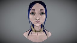 Character Bust charcater, arcane, substancepainter, handpainted, girl