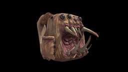 Creature Backpack backpack, dmu, substance-designer, lowpolymodel, 3dsmax, lowpoly, creature, zbrush, noai