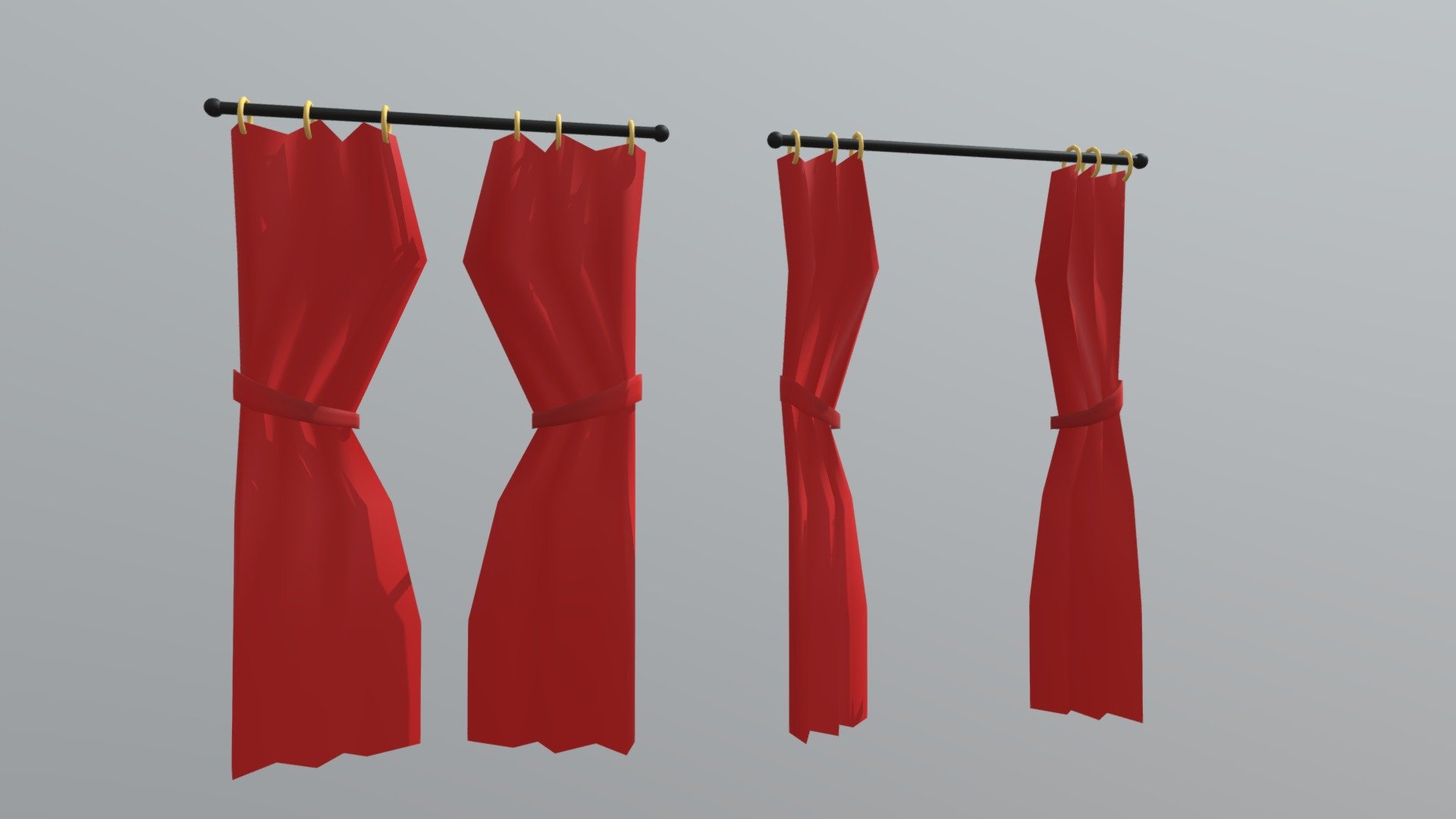 This is a low poly Cartoon red curtins. It is made in Autodesk Maya 2018 and texturized(with UVs), iluminated and rendered in Arnold 2018. This model can be used for any type of work as: low poly or high poly project, videogame, render, video, animation, film&hellip;

This contains all the textures of the model. Also there is a .mb maya file , .obj and .fbx file

I hope you like it, if you have any doubt or any question about it contact me without any problem! I will help you as soon as possible, if you like it I will aprecciate if you could give your personal review! Thanks! - Cartoon curtins - Buy Royalty Free 3D model by Ainaritxu14 3d model