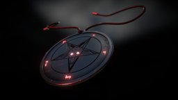 Black Magic Medallion medallion, star, rhino3d, blackmagic, sketchfabweeklychallenge, esoteric, esoterism, magic, weeklychallenge
