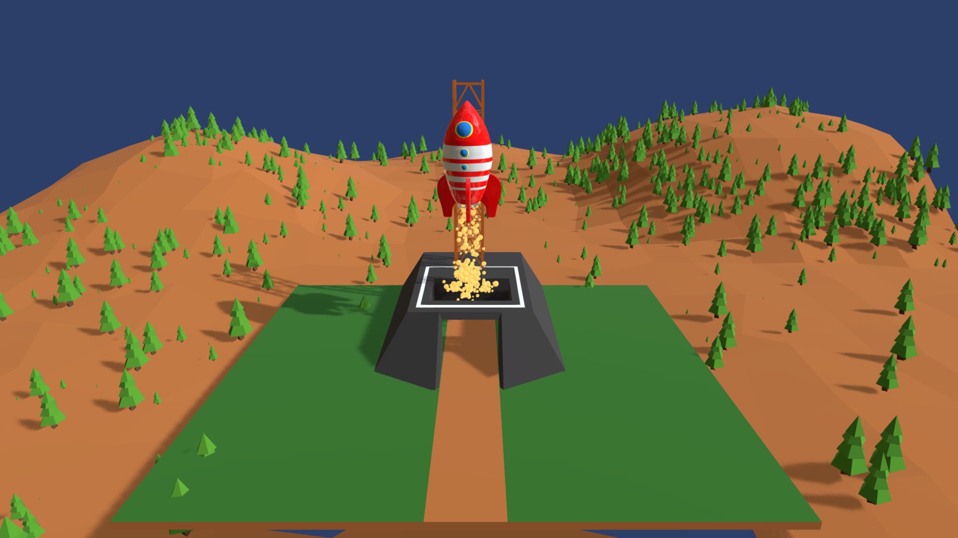 A space rocket 3d model