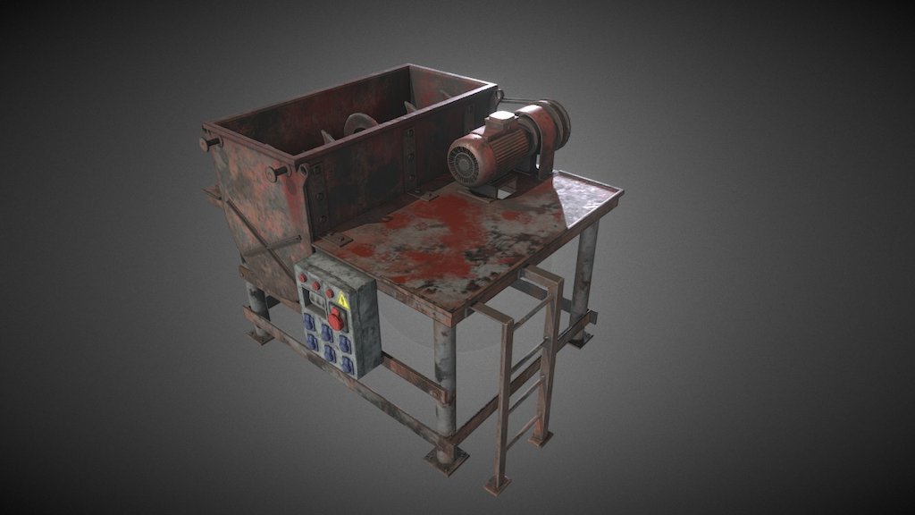 lp props model for FPS-game Sniper 3 Ghost Warrior (made in SP) - Meat_grinder - 3D model by Sergey Sobin (@slm_crynet) 3d model
