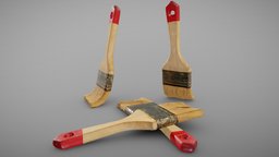 Used Paint Brush PBR paint, brush, paintbrush, photogrammetry, pbr, scan, paint-brush