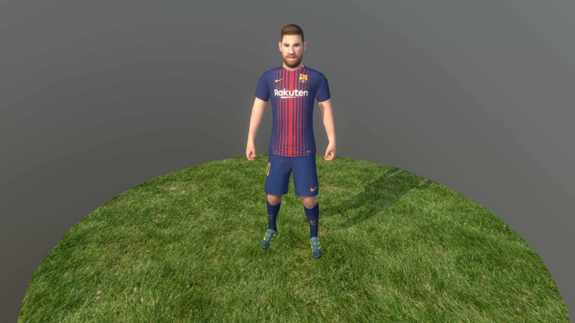 Low poly football player - 3D model by 3DBazaar (@muratosan) 3d model
