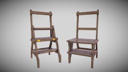 Chair Stair furniture, stair, chair, wood
