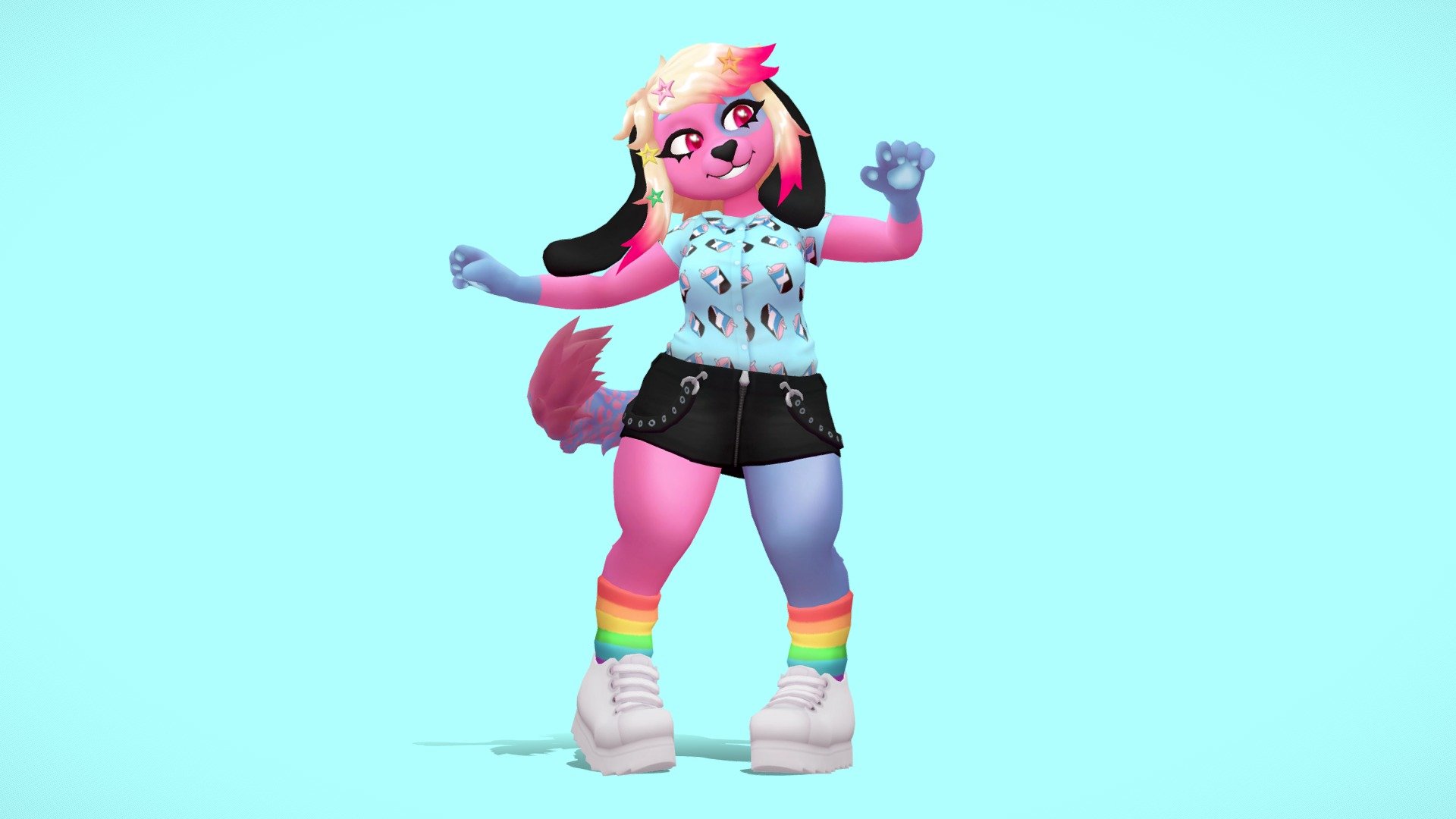 Bubbles the puppy 3D model made for the raffle winner https://twitter.com/yaawns !
Modeled in Maya and Textured with Substance Painter.
You can find my info here! https://twitter.com/Narwhix - Bubbles - 3D model by Narwhix 3d model
