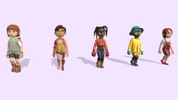 KEKOS kid, boy, children, customization, animations, kpop, character, cartoon, 3d, model, stylized, animated, human, rigged, kekos