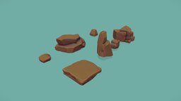 stylized rocks Vol.01 prop, cliff, game-asset, environment-assets, stylized-environment, modular-assets, blender, stone, stylized, rock
