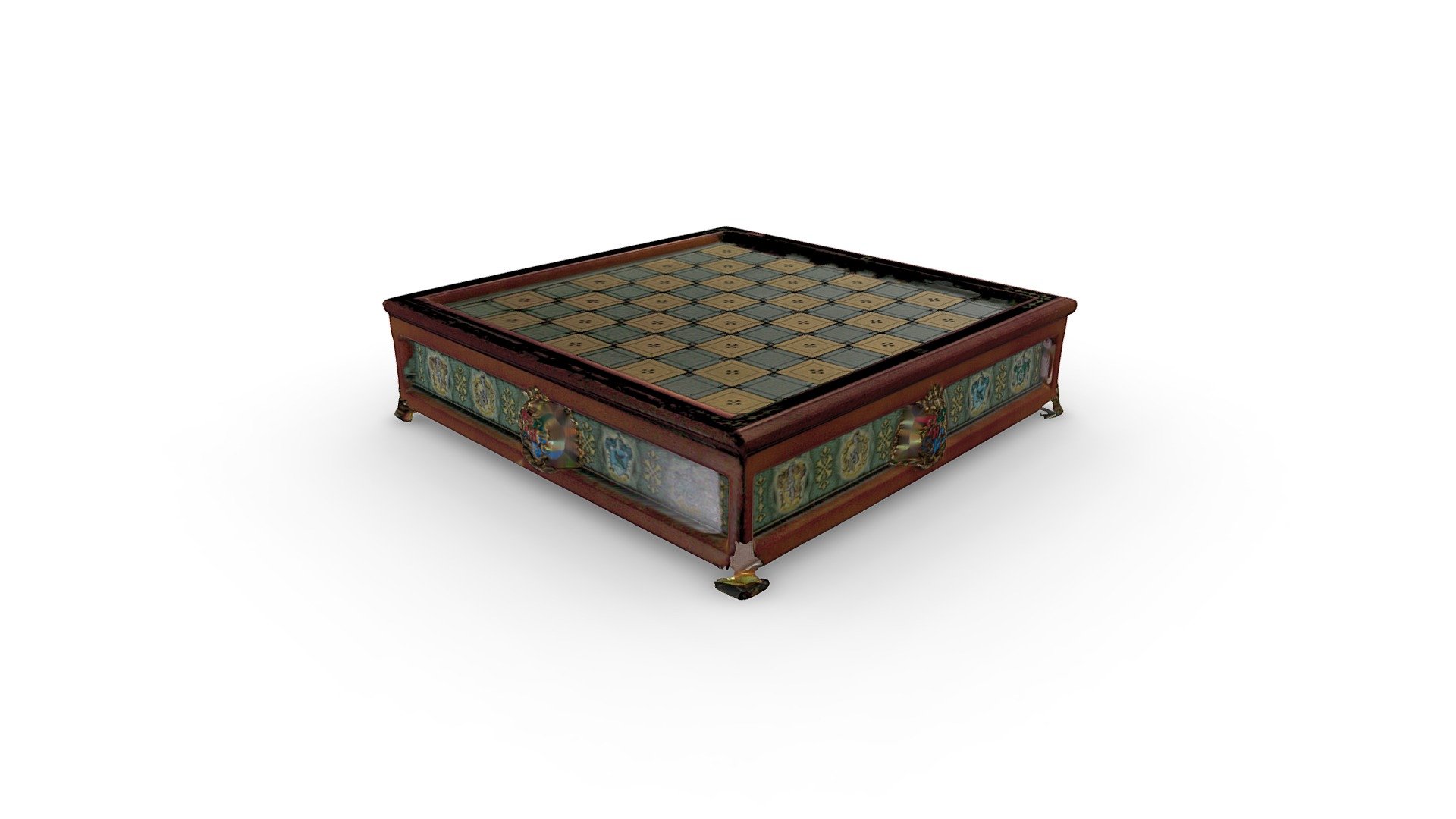 3D Scan of the Hogwarts House Quidditch Chess Set by Noble Collection

This unique and striking Harry Potter Hogwarts Quidditch chess set allows players to choose their favorite Hogwarts House as their team. Play Gryffindor vs. Slytherin or Hufflepuff vs. Ravenclaw or any combination. All playing pieces are included and store nicely inside the game board. Each playing piece is die cast and enameled and the board is made of hardwood with 24K gold plated attachments. The entire game measures 12 x 12 x 3 inches and will be cherished for years to come 3d model
