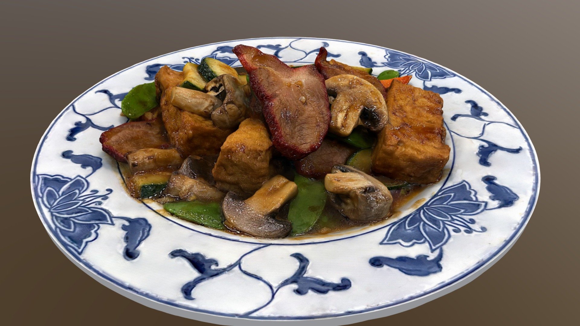 Crispy cubes of tofu and slices of BBQ pork, stir-fried together with vegetables in a savory sauce.

Emma’s Boldly Redefined Asian Cuisine Driven by modern culinary technique and Northern California influence

817 Francisco Blvd W, San Rafael, CA 94901 - Emma's Tofu BBQ Pork - 3D model by Augmented Reality Marketing Solutions LLC (@AugRealMarketing) 3d model