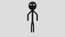 Stick Man stickman, character, blender, model, simple