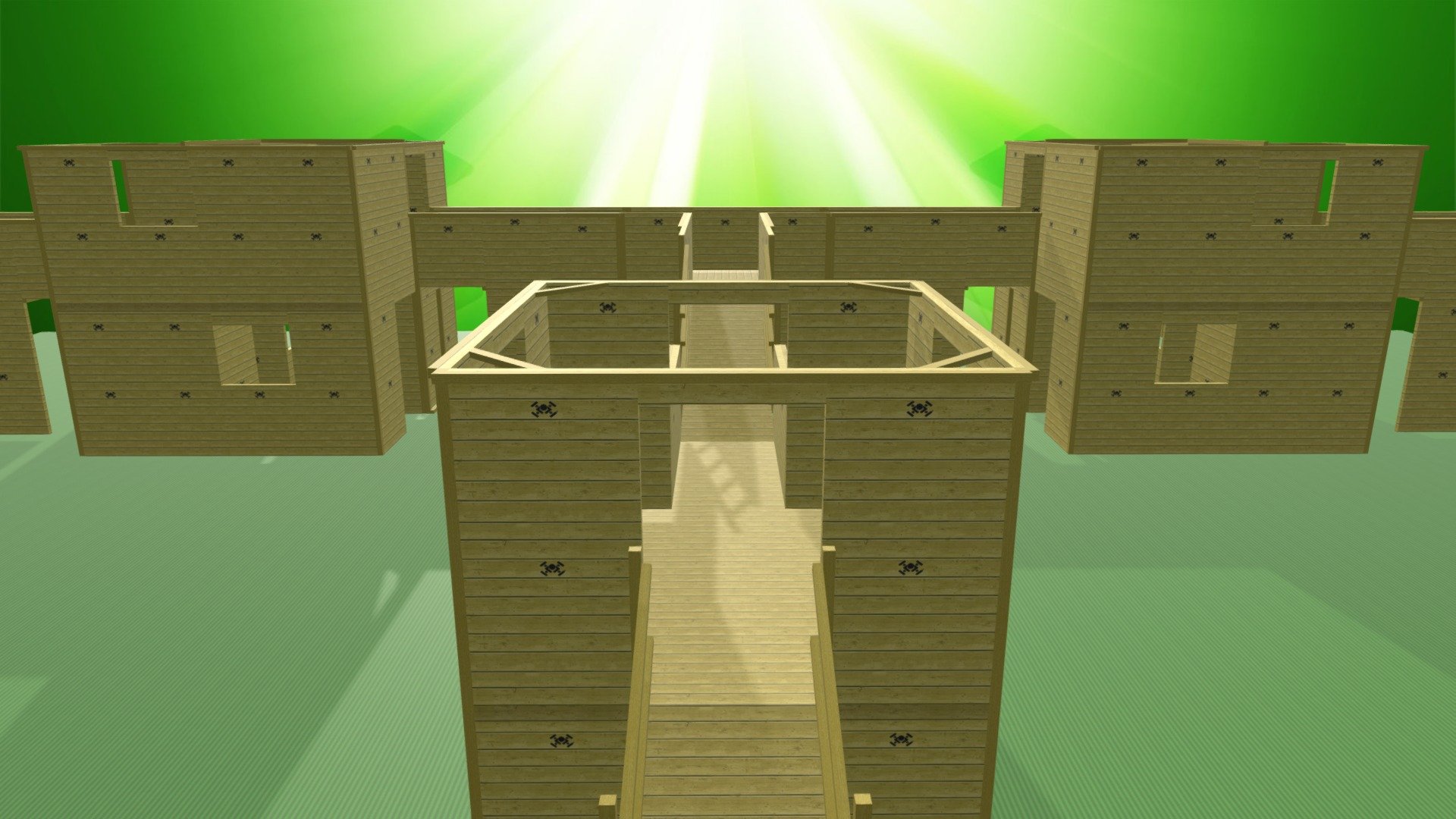 CENTRAL COMBO #1 Bunker combinaison
Paintball Airsoft LAsertag Field construction - CENTRAL-COMBO-01 - 3D model by CSCONCEPT 3d model