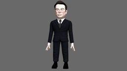 Elon Musk game ready caricature caricature, elon, unity-asset, elonmusk, celebrity-3d, unity3d, man, animated, human, rigged, gameready, noai, elonmuskcaricature