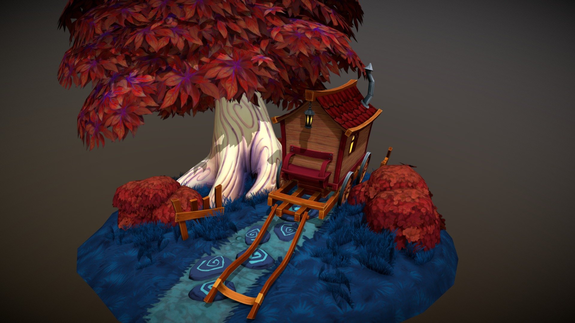 This is a personnal project for practice, I had a lot of fun doing it.
It was modelized using Maya and ZBrush, and the textures were painted with Photoshop.
Thanks for looking! - Little Carriage - 3D model by Anaïs Faure (@draeskai) 3d model
