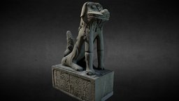 Lion-Statue-043F-花蓮-碧蓮寺 lion, statue, photoscan, photogrammetry
