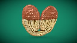 Puff pastry sweets food, pastry, photogrammetry, schweinsohr, puff_pastry, palmiers