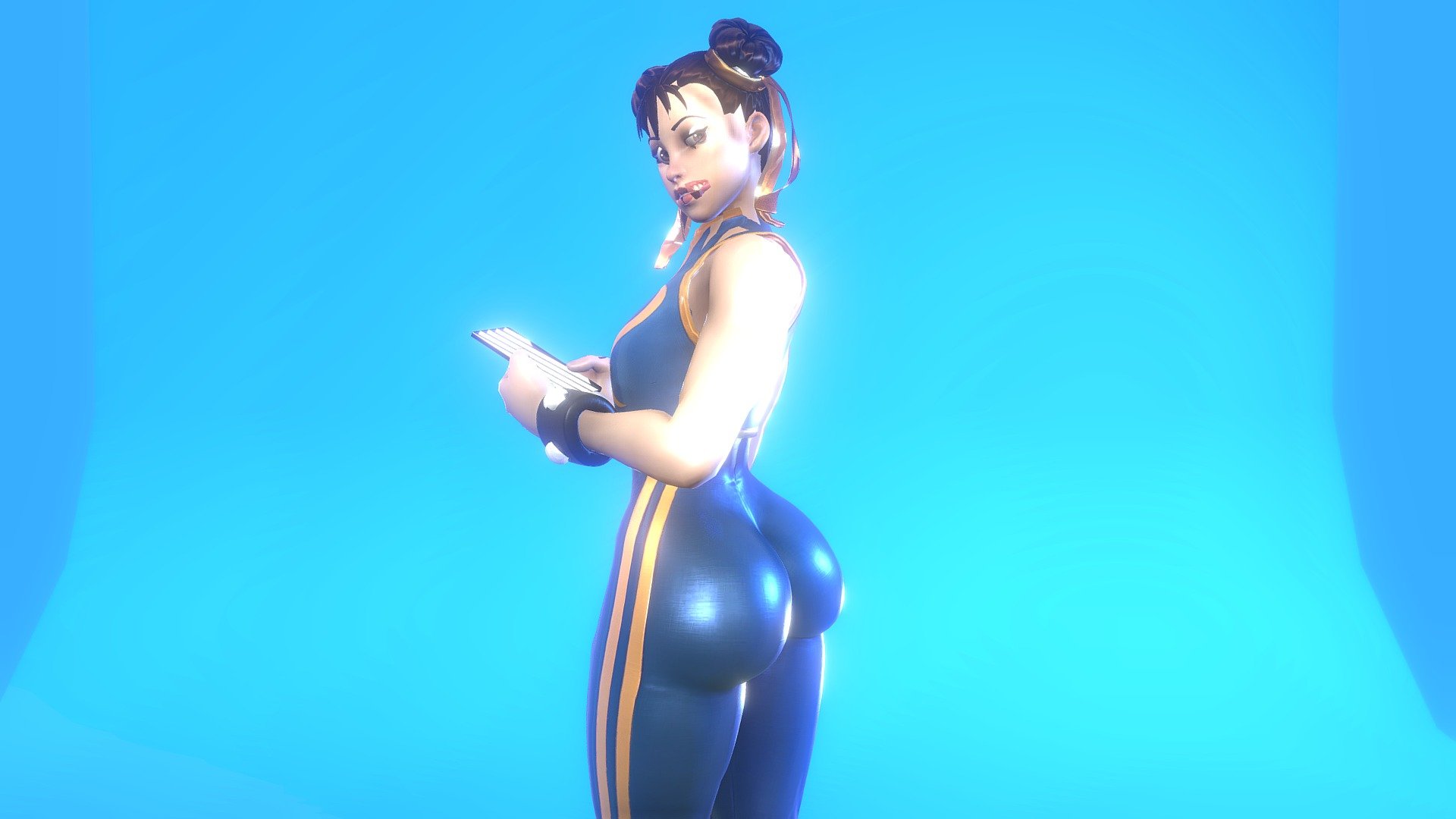 Chun-li fortnite Fixed!! - Chun-Li fortnite By Sockpoppet mods (BETTER!!) - 3D model by MarkHarvey 3d model