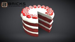 RedVelvetCakeChart gamereadyasset, 3dgameasset, bricks3dstudio, vietnam3dartoutsource, redvelvetcakechart, redvelvetcakechart3dmodel, redvelvetcakechart3dasset, redvelvetcakechartgameready, gamereadyredvelvetcakechart