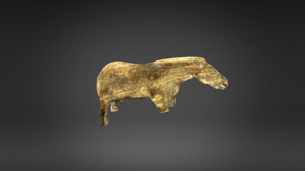 Cheval en ronde-bosse

MAN55351

Ce petit cheval a été découvert en 1886 dans une infractuosité de la grotte des Espélugues (Lourdes, Hautes-Pyrénées). De nombreux autres outils et objets décorés ont aussi été mis au jour dans cette grotte-abri.


This statuette of horse has been discovered at the end of the 19th century in the cave of Espélugues at Lourdes, in the Hautes-Pyrénées. 


PÉRIODE : Paléolithique supérieur - Magdalénien - vers 15000 av. J.C.

LIEU DE DÉCOUVERTE : grotte des Espélugues (Lourdes, Hautes-Pyrénées)

ivoire de mammouth

DIMENSIONS :
Hauteur : 7,2 cm
Largeur : 3,5 cm
Profondeur : 1,7 cm

Musée d'Archéologie nationale

L'Agence photo

This is a light model for web display. For any use of the high quality 3D model, please contact agence.photo@rmngp.fr

© Rmn-GrandPalais/Reproduction 3D Rmn-GP - Cheval en ronde-bosse - 3D model by Rmn-Grand Palais (@francecollections) 3d model