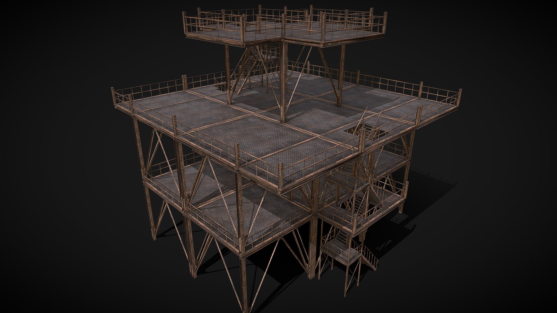 Metal Construction (low poly 3d model) - Metal Construction 02 - 3D model by ANRUVAL_3D_MODELS 3d model
