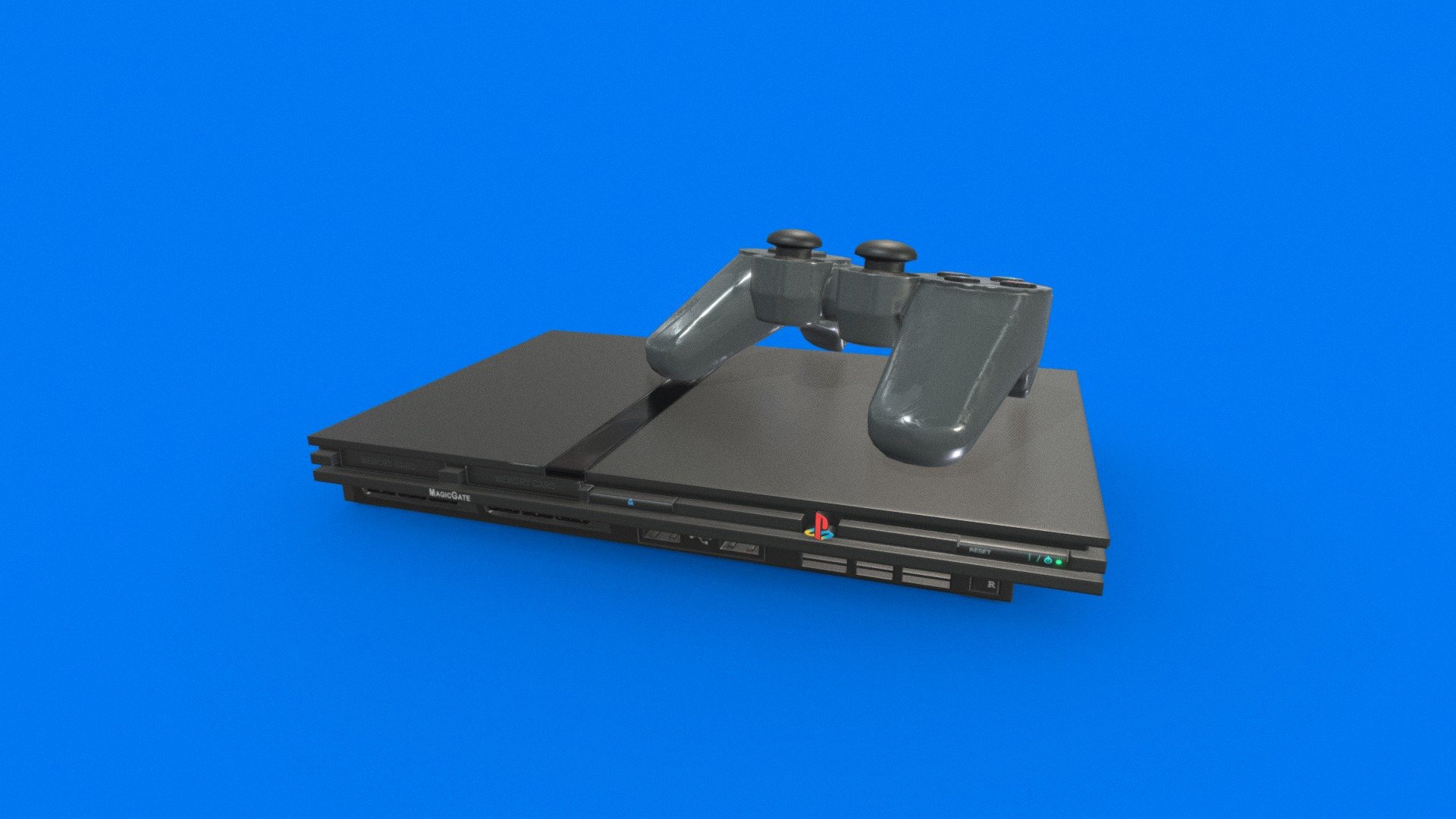 Just  a re-upload of my PS2 from last year.  expressing my love for the console. 

155 million units
The PS2 is the best-selling video game console of all time, having sold over 155 million units worldwide, as confirmed by Sony. Over 3,800 game titles have been released for the PS2, with over 1.5 billion copies sold.  Rest easy now PS2, you deserve it - Playstation 2 Slim (Re-upload) - 3D model by Scott (@scotty) 3d model
