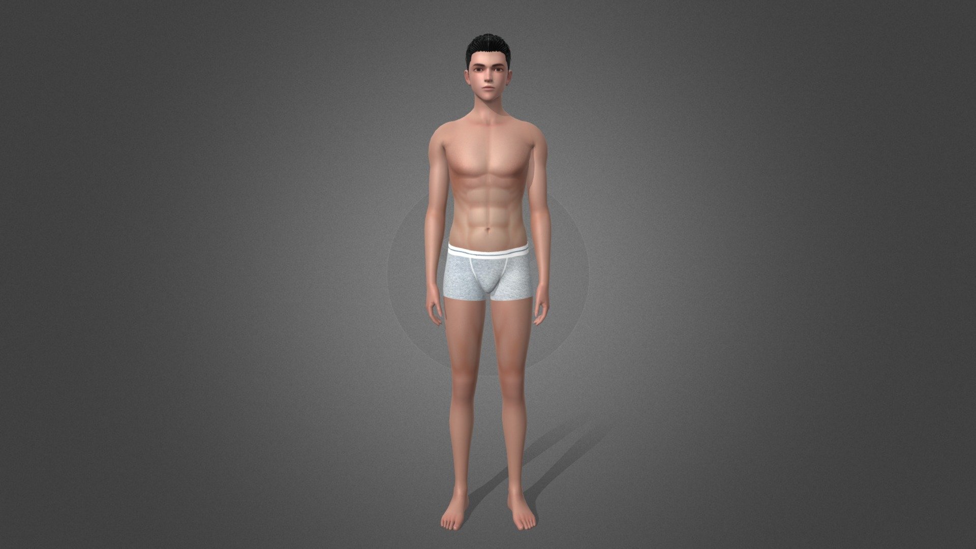 Male base mesh 1 - Male base mesh - 3D model by xqs100 3d model