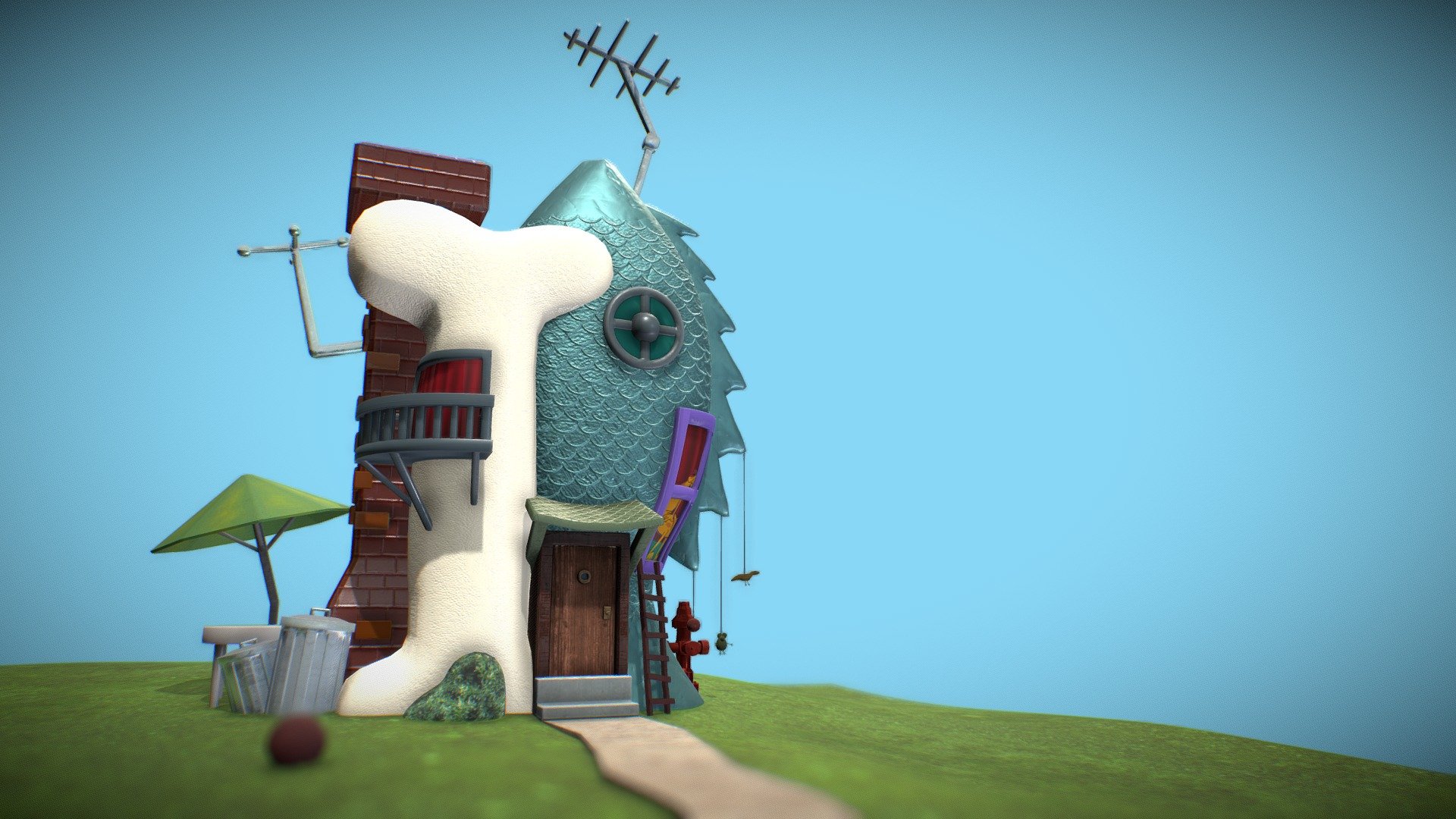 A little journey into the childhood. Again:)

Welcome to the house which beloged to &ldquo;CatDog