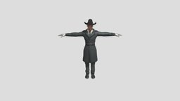 Boss Mafia Man character french, beard, mafia, suite, boss, gang, gangster, charactermodel, sicilian, game, texture, lowpoly, characters, horror, dabang