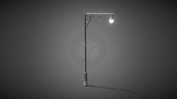 Street Light lamp, post, cityscene, streetlight, cityscape, lamppost, game_ready, low_poly, city, street, light