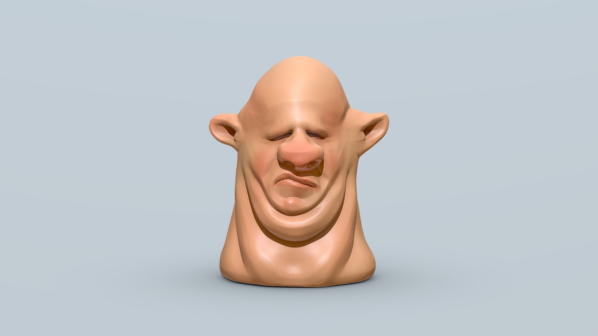 Quick ZBrush sketch based on one of the awesome sketches by Roman Semenenko, will try to sculpt some more!

https://www.artstation.com/artwork/o9Ovk

This version is set to achieve a cartoony style - Character head (Cartoon style) - 3D model by Juan (@juane3d) 3d model