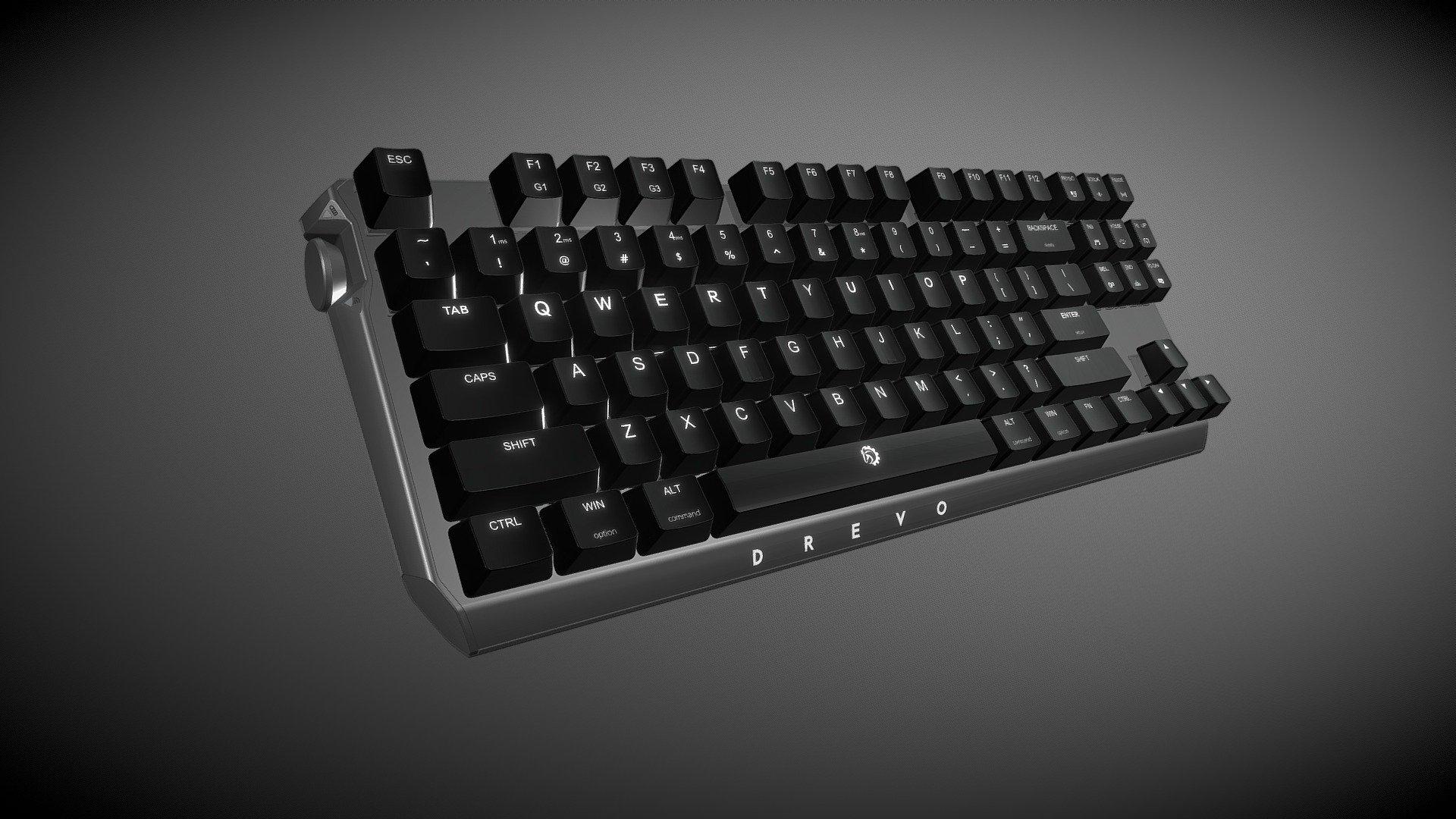 DREVO BladeMaster: Ultimate Keyboard with Programmable Knob

1ms 2.4GHz Wireless · Bluetooth 4.0 · 4000 mAh · Cloud Software · On-Board Memory · Aluminum Upper Cover · Mac &amp; PC · 8 Layouts - DREVO BladeMaster PRO - 3D model by DREVO (@EricHUI) 3d model