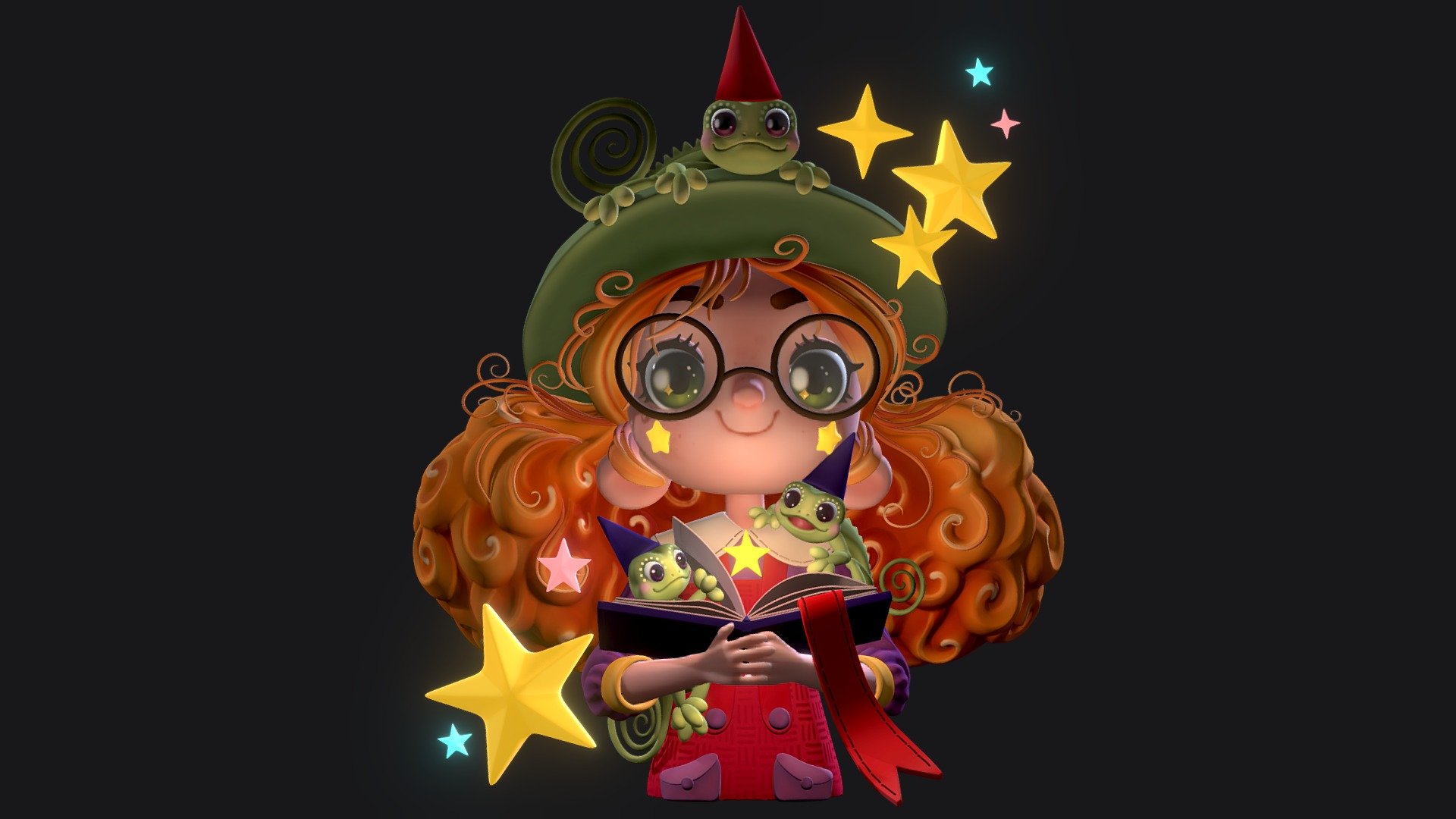 Here is my version of poopikatt dtiys challenge. 
It was a real fun to work on this model 🙂
Made in ZBrush, rendered in Marmoset Toolbag 4

Check her stunning art: 
https://instagram.com/poopikatt?igshid=YmMyMTA2M2Y= - Girl with chameleons, dtiys - 3D model by Enkarra 3d model