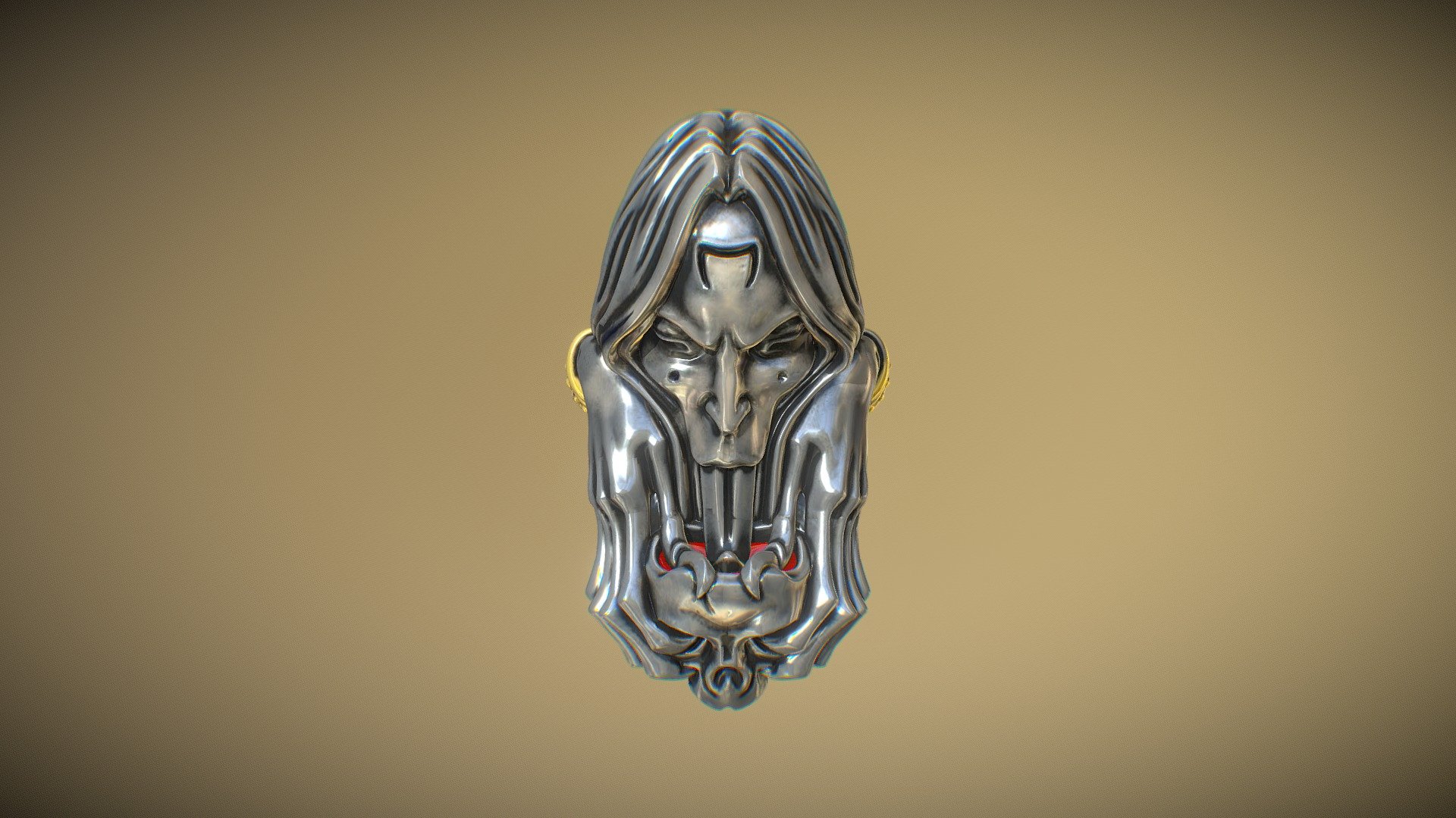 Decorative rinr for  printing   Printable model here -link removed- - Vampire Witch ring - 3D model by Privalov 3d model