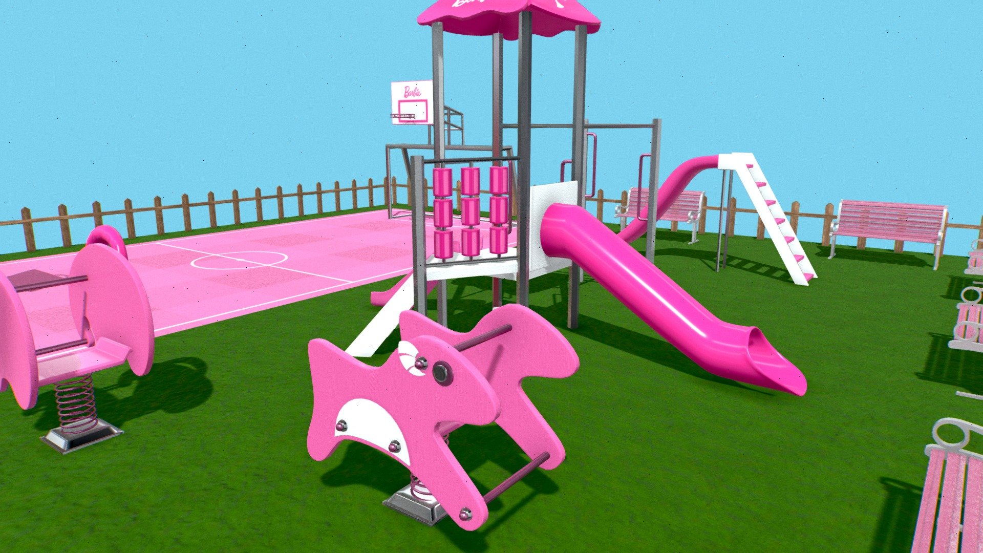 Barbie Playset - Buy Royalty Free 3D model by arloopa 3d model