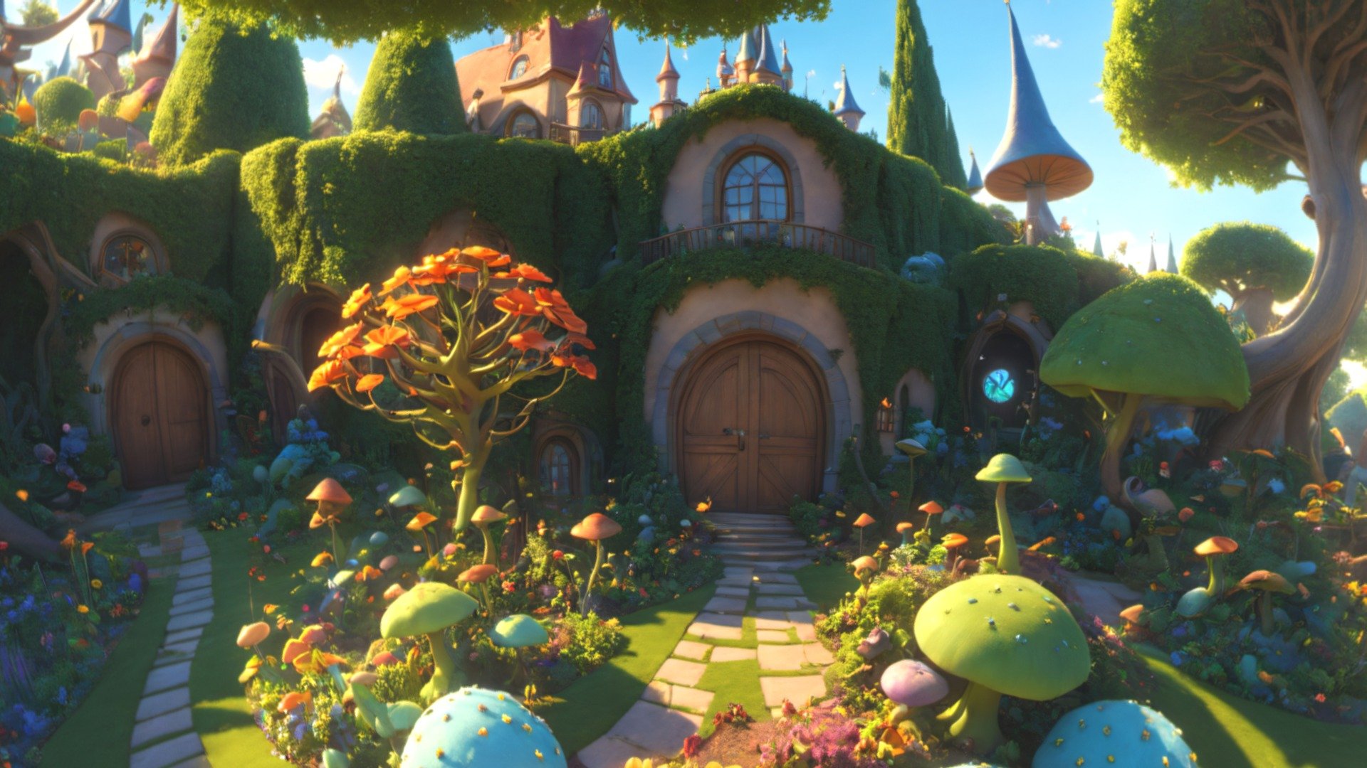 This is an 8k resolution (8192 x 4096) HDRI equirectangular panorama which will help you create 360 degrees Cartoony and Stylized fantasy location in different 3d software (Blender, Unreal Engine, Unity, 3dMax and many others). It is perfect for games, virtual reality, 3d renders, movies etc. The image was created with AI and edited in different 2d and 3d software to improve quality, remove seams and make it perfect for any 3d or 2d Fantasy project.

The image comes in 2 formats: .hdr and .jpg - HDRI Ultimate Fantasy Panorama O - Buy Royalty Free 3D model by Ionut81 3d model