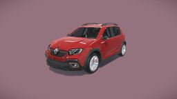 Renault sandero stepway garage, renault, auto, resource, substance, 3d, blender, substance-painter, hardsurface, car, 3dmodel, sandero