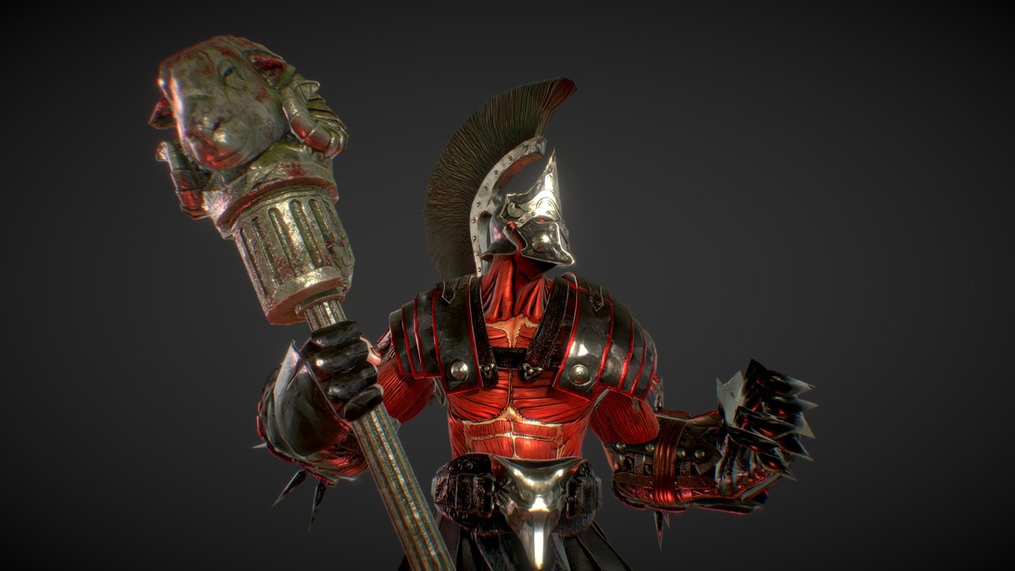 The War God, liege of strife and a great reveler in any kind of bloodshed and carnage. Ares has kept up appearances, making others believe that he stayed out of this conflict, but in truth, he's been stoking the fires from the start. Initially, this was a spectator show to him, but now the war has drawn out too many champions for this god to stay idle. Grabbing the first cudgel he found, the War God now marches to claim his place in battle.
Follow Gods of Rome in Facebook for more information about the game! - Gods of Rome - Ares - 3D model by Gods of Rome (@godsofrome) 3d model