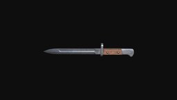 Polish bayonet bayonet, susbstance, knifes, painter, weapon, knife, game, weapons, blender, lowpoly, blender3d, gameart, war