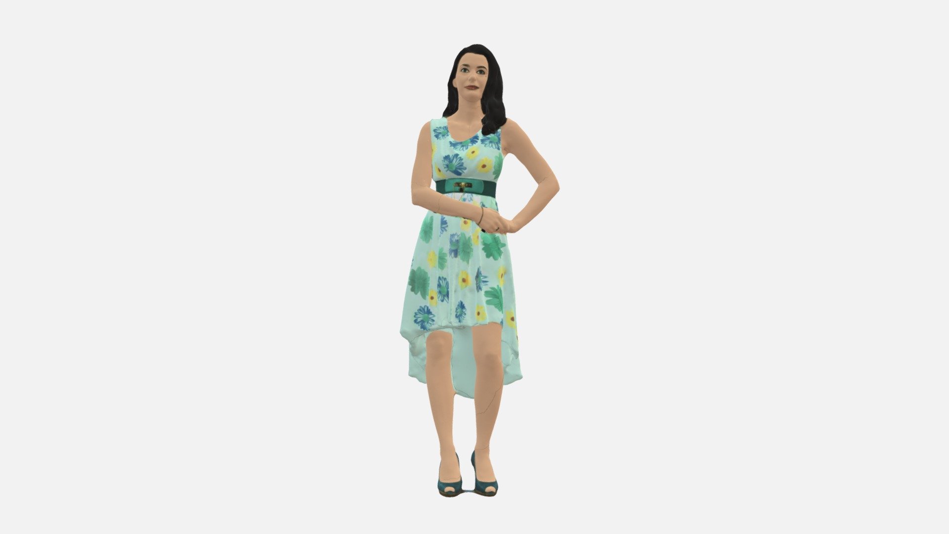 We provide unique 3d scanned models with realistic proportions for closeup and medium-distance views in artworks, paintings and classes. As well as architectural visualization projects.

Main features:




high-end realistic 3d scanned model;

realistic proportions;

highest quality;

low price;

saves you time for more time in landscaping and interiors visualization.

FEATURES 




3d scanned model 

Extremely clean

Edge Loops based

smoothable

symmetrical

professional quality UV map

high level of detail

high resolution textures

real-world scale

system unit: cm

TEXTURES 




Textural Resolution: 4096 x 4096

Color Map

The model is suitable for stereolithography 3d printing 

The model is also ready for fullcolour 3d printing - Woman In White Flowers Dress 0588 - Buy Royalty Free 3D model by 3DFarm 3d model