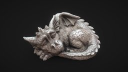 Dragon souvenir photogrammetry photo, garden, spikes, painted, wings, tail, closeup, phtoscan, close, gypsum, photogrammetry, scan, stone, creature, decoration, dragon, sculpture