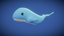 Cartoon Whale cute, cartoony, cartoonish, whale, cutecreature, cuteanimal, cartoon, creature, stylized