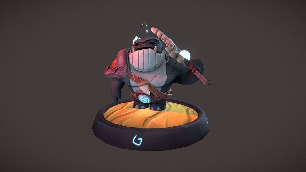 Posed version of my Reef Lord. Learnt a lot a long the way, made a quick and dirty podium just to catch some shadows for him 3d model