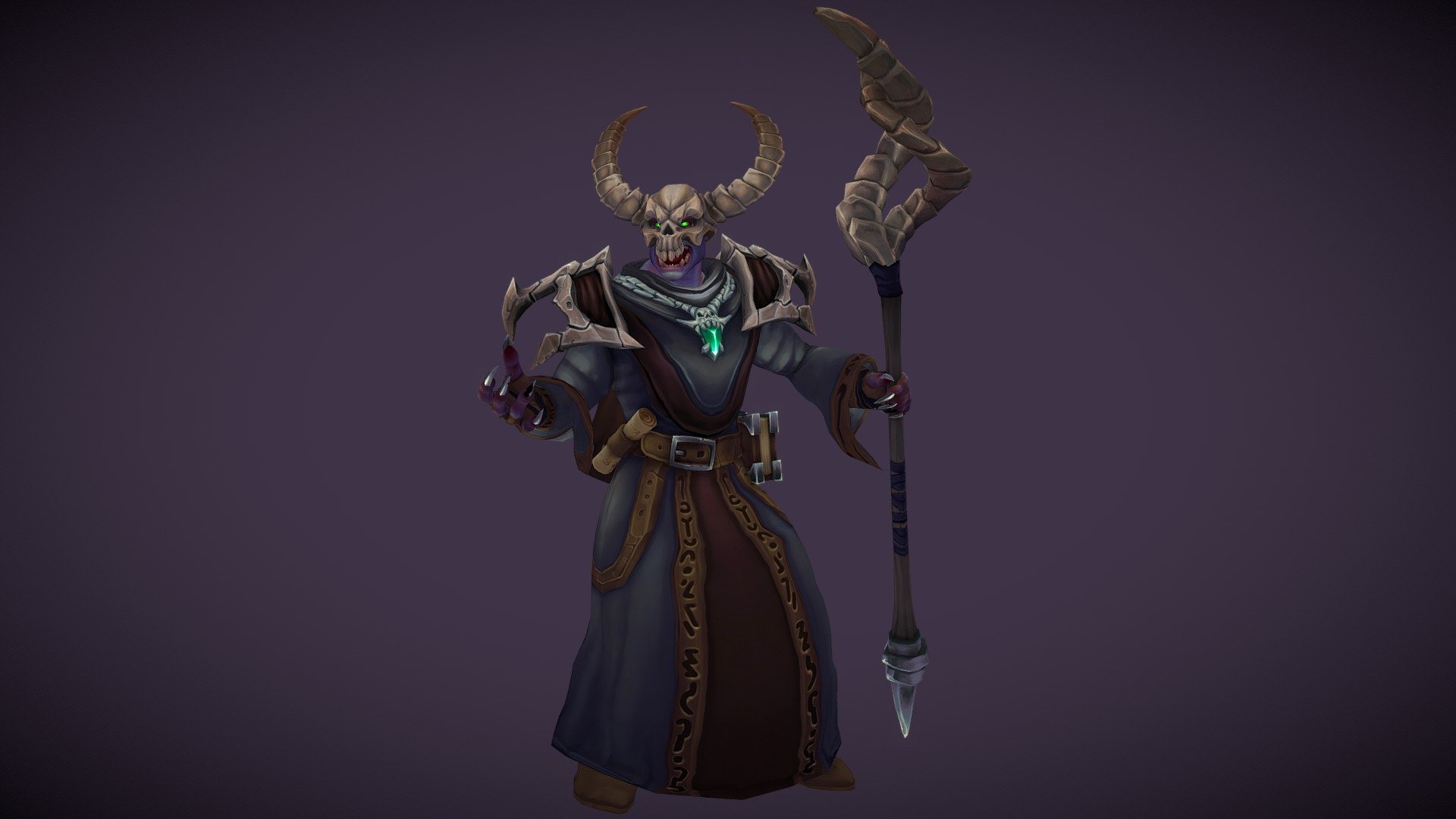 Stylized character for a project.

Software used: Zbrush, Autodesk Maya, Autodesk 3ds Max, Substance Painter - Stylized Orc Male Necromancer(Outfit) - 3D model by N-hance Studio (@Malice6731) 3d model