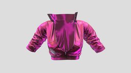 Female Pink Crop Jacket