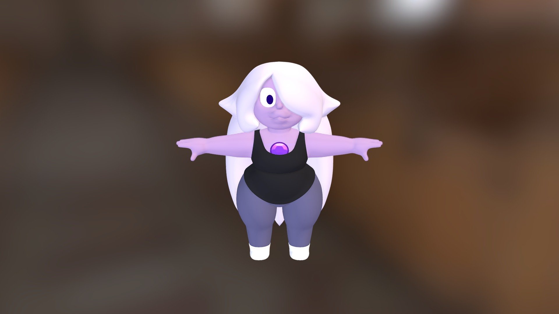 funny short purple woman - Amethyst - WIP - 3D model by CaptainElderly 3d model